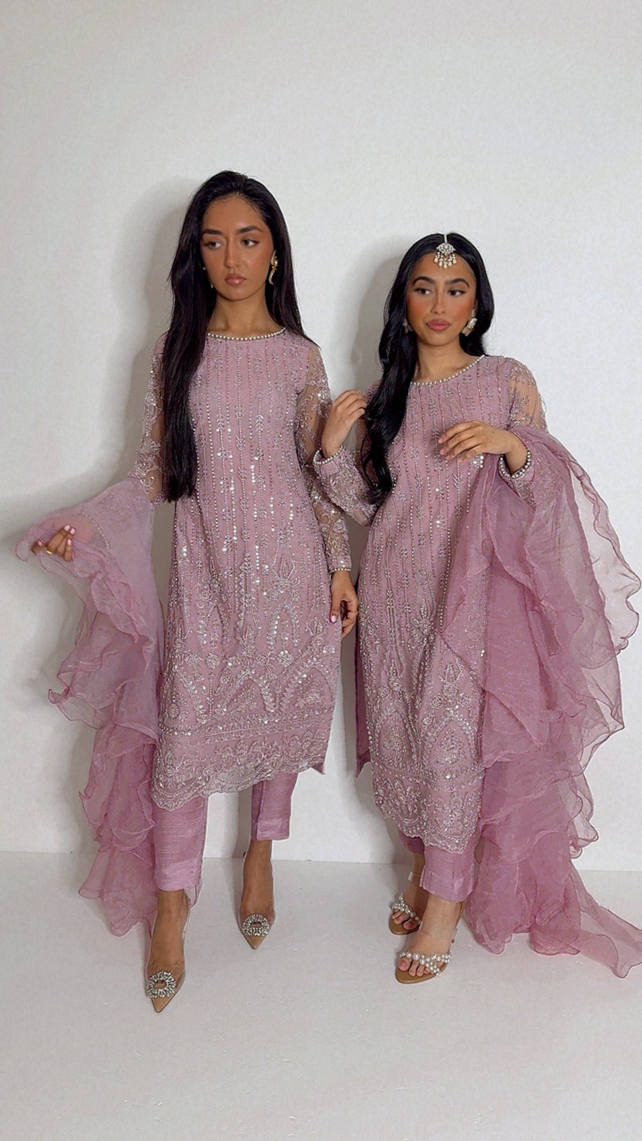 Marcelline Mauve Pink Cutdana Embroidered Pakistani Suit