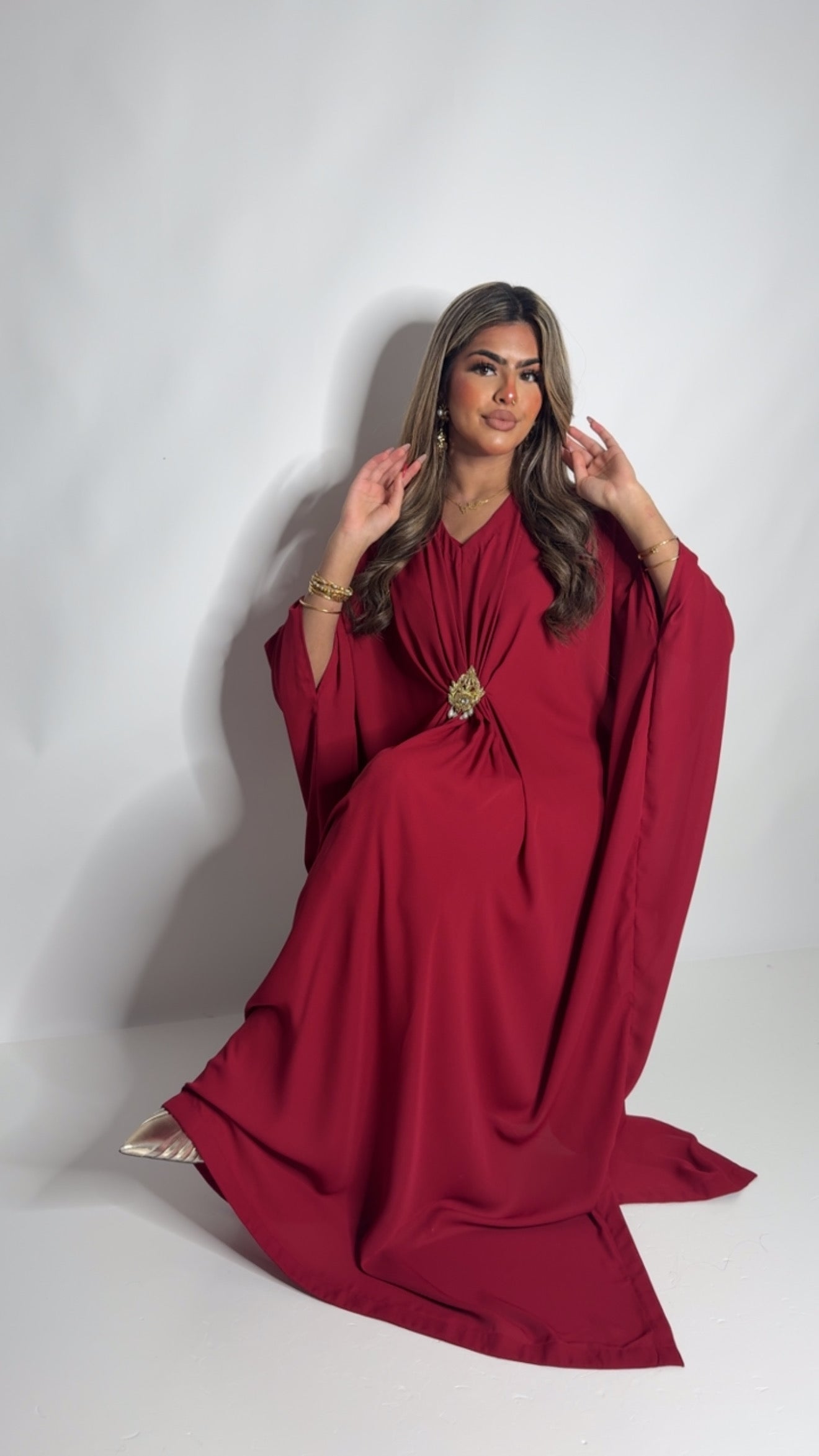 Rouge Brioche Modest Kaftan Set