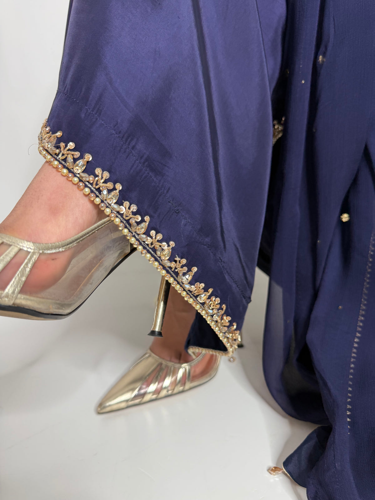 Étoile | Midnight Navy & Gold Embroidered Pakistani Suit