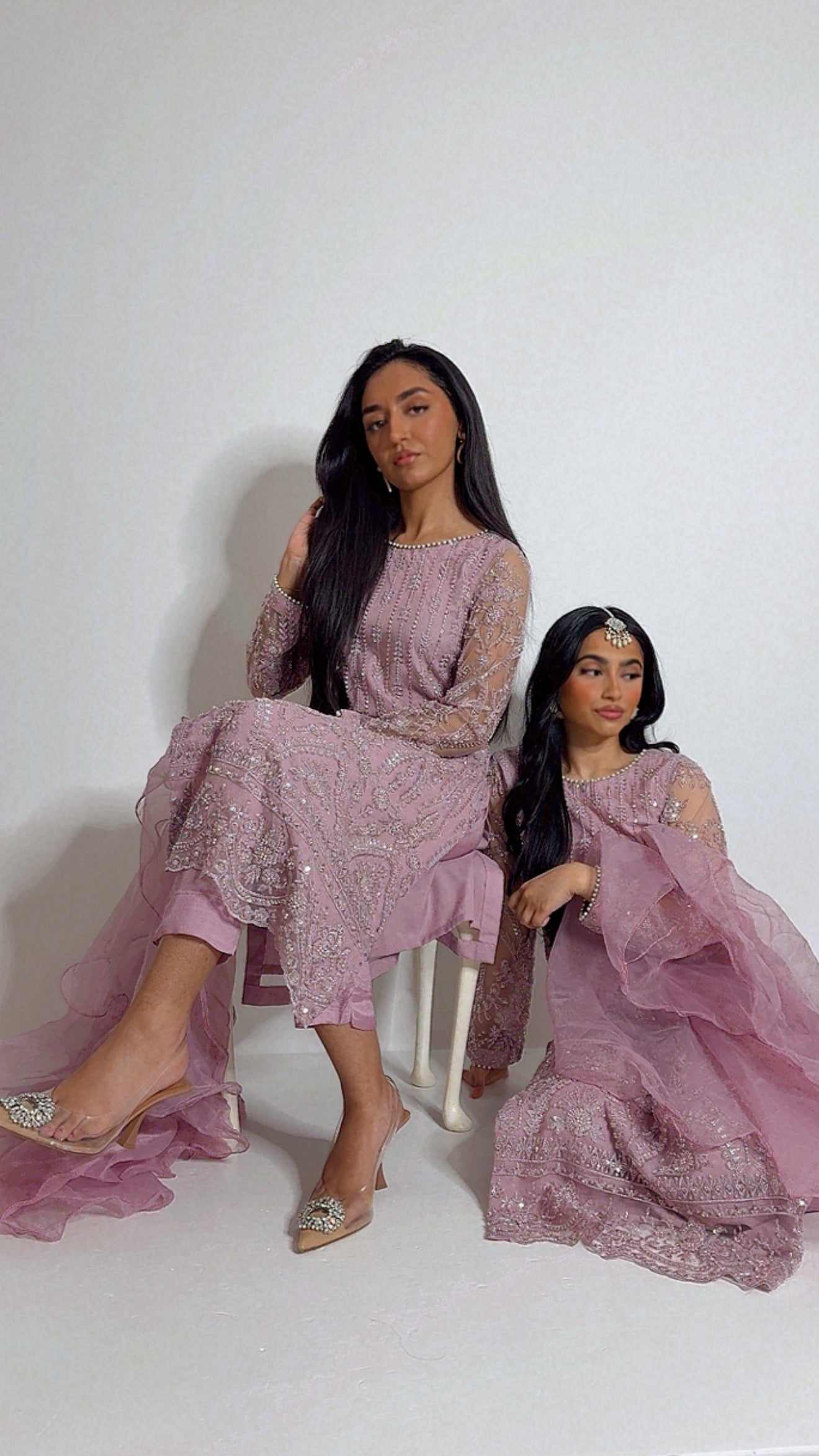 Marcelline Mauve Pink Cutdana Embroidered Pakistani Suit