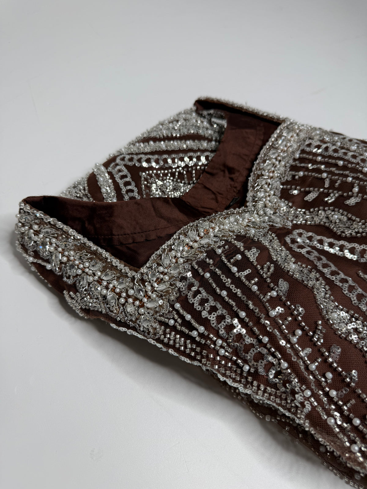 Arabella Mocha | Luxury Cutdana Embroidered Pakistani Suit with Sharara – 3 Piece