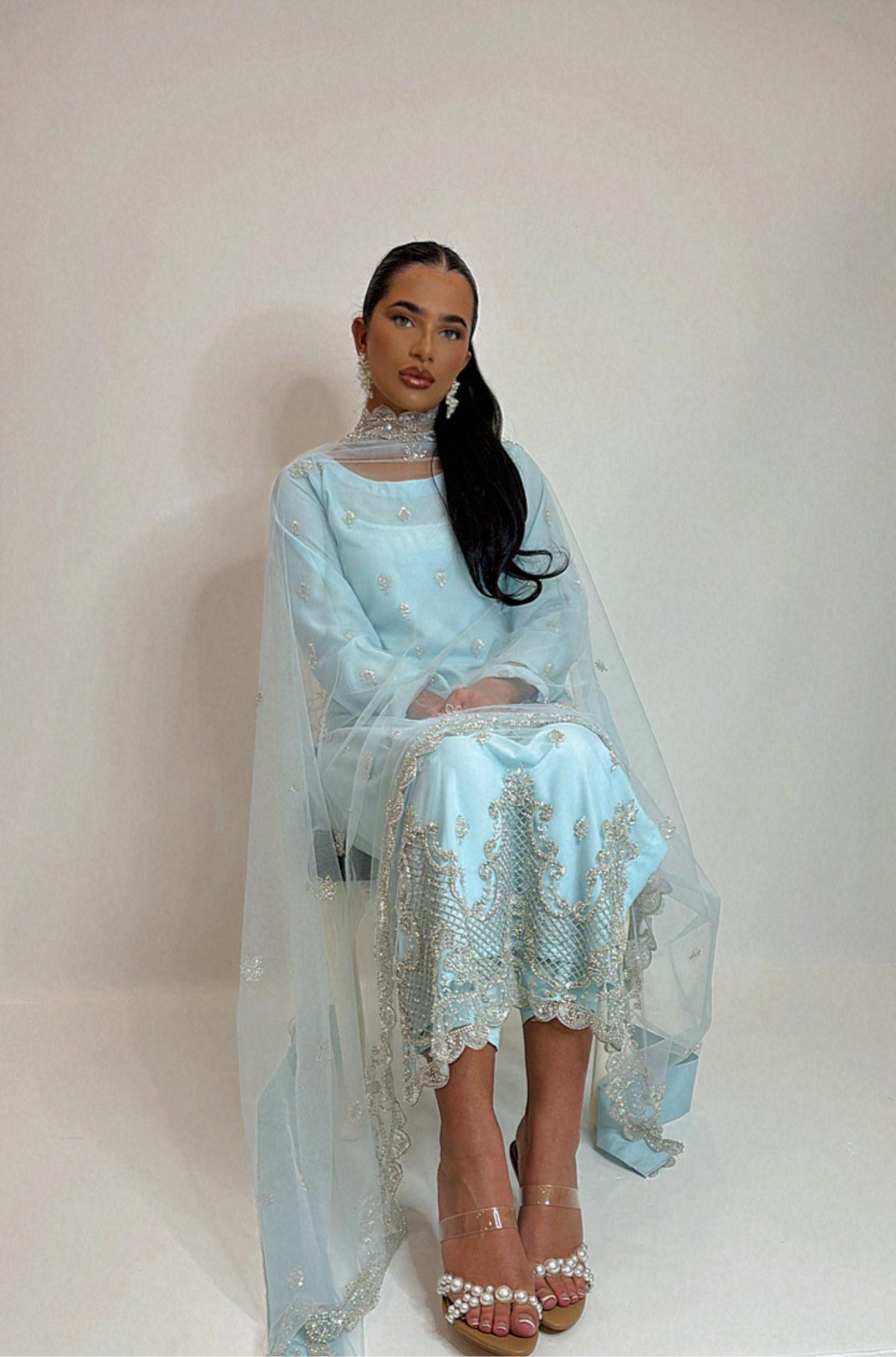 Celestia – Ice Blue Dream Kameez Set