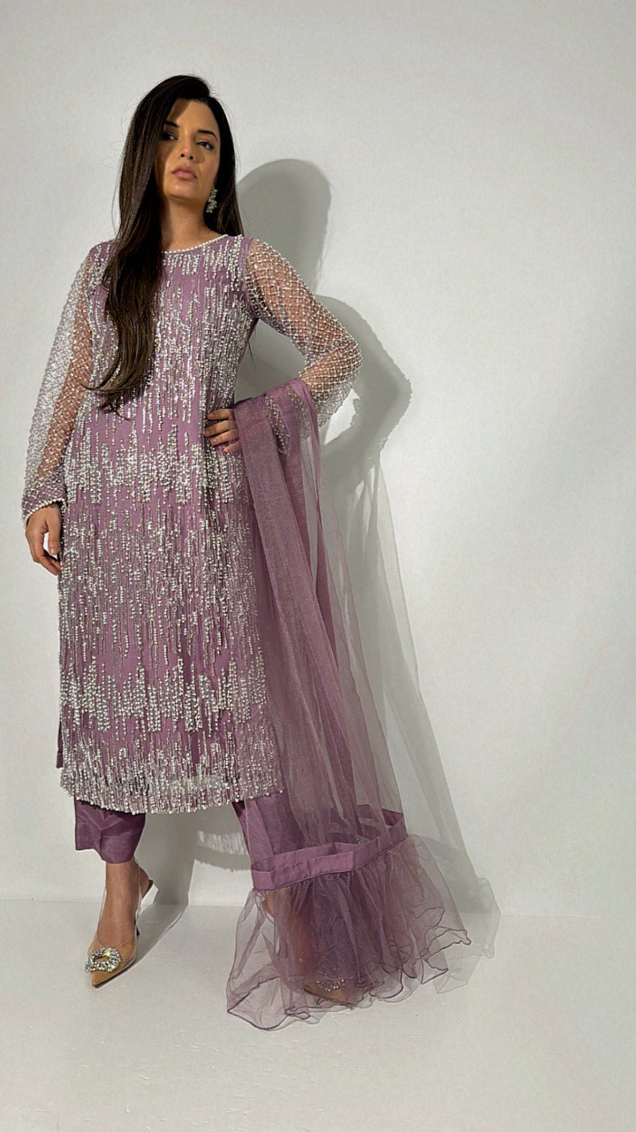 Mirelle Lilac Embellished Pakistani Suit