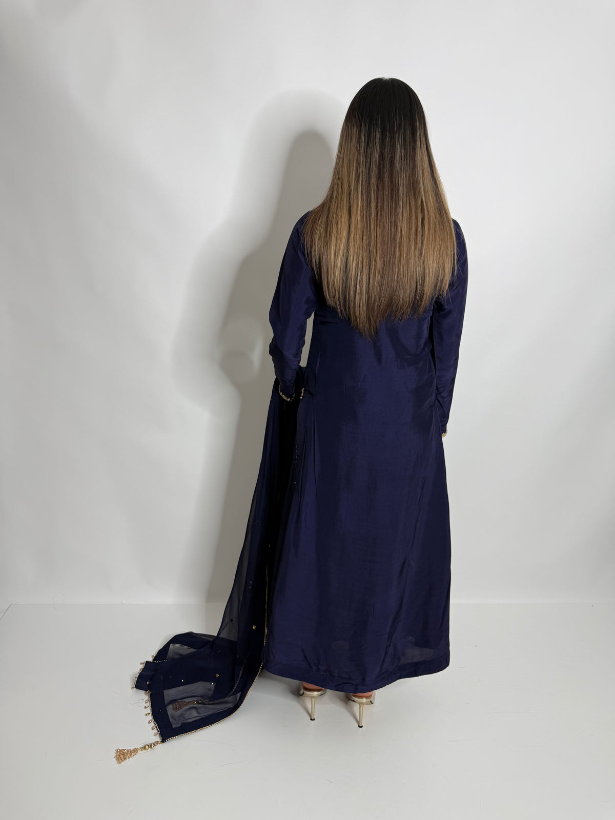 Étoile | Midnight Navy & Gold Embroidered Pakistani Suit