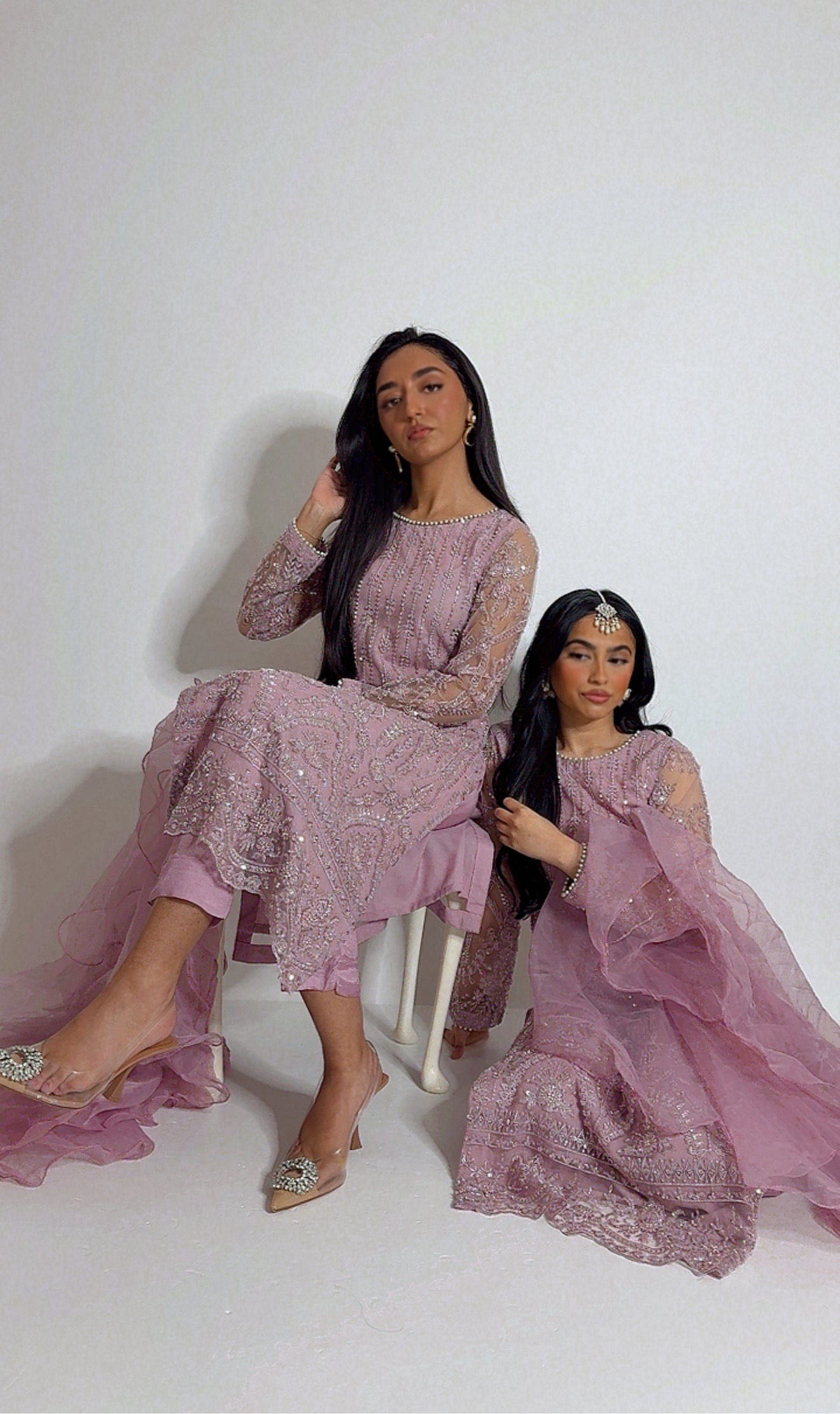 Marcelline Mauve Pink Cutdana Embroidered Pakistani Suit