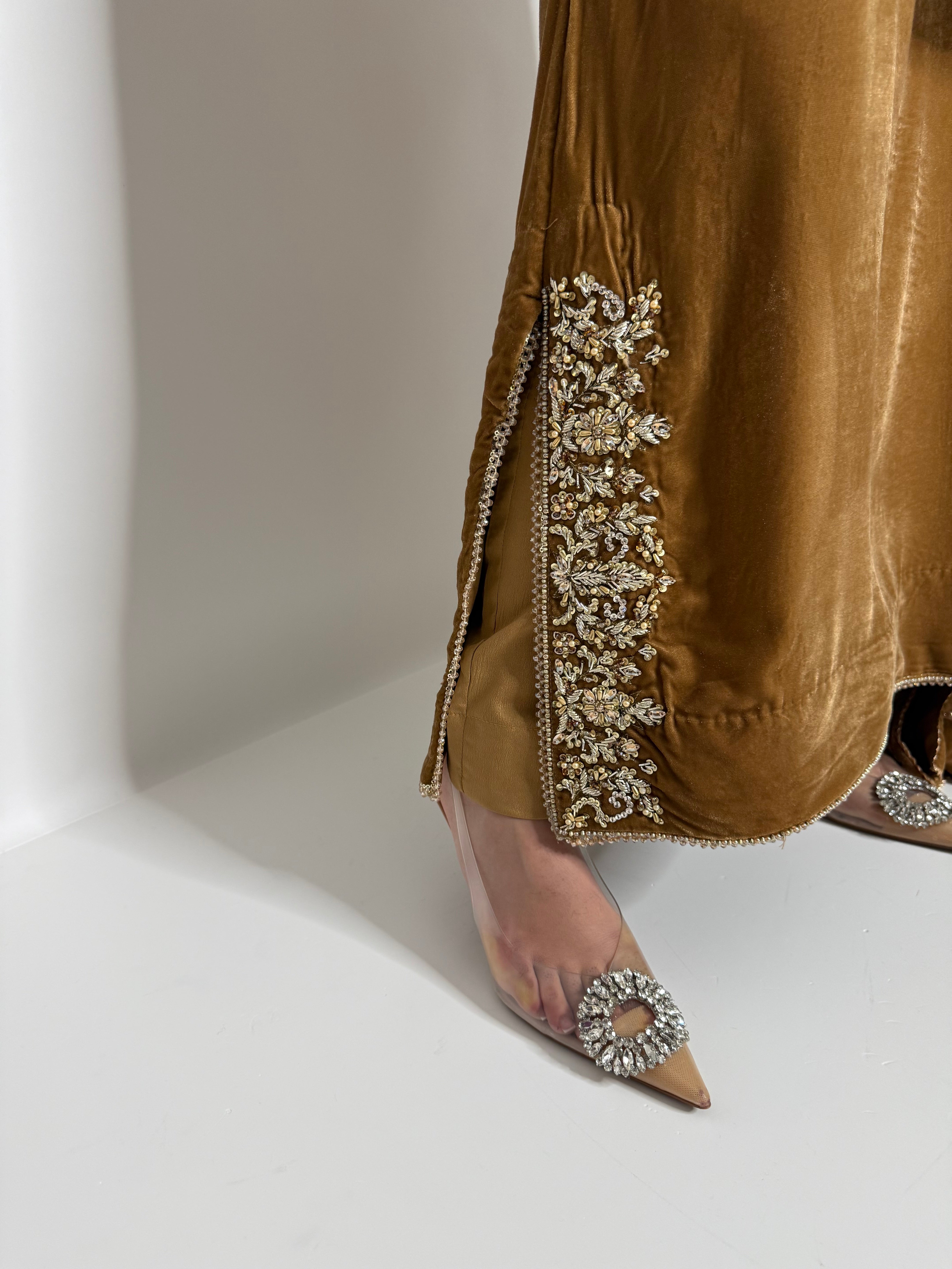 Wedding guest Pakistani velvet outfit UK boutique