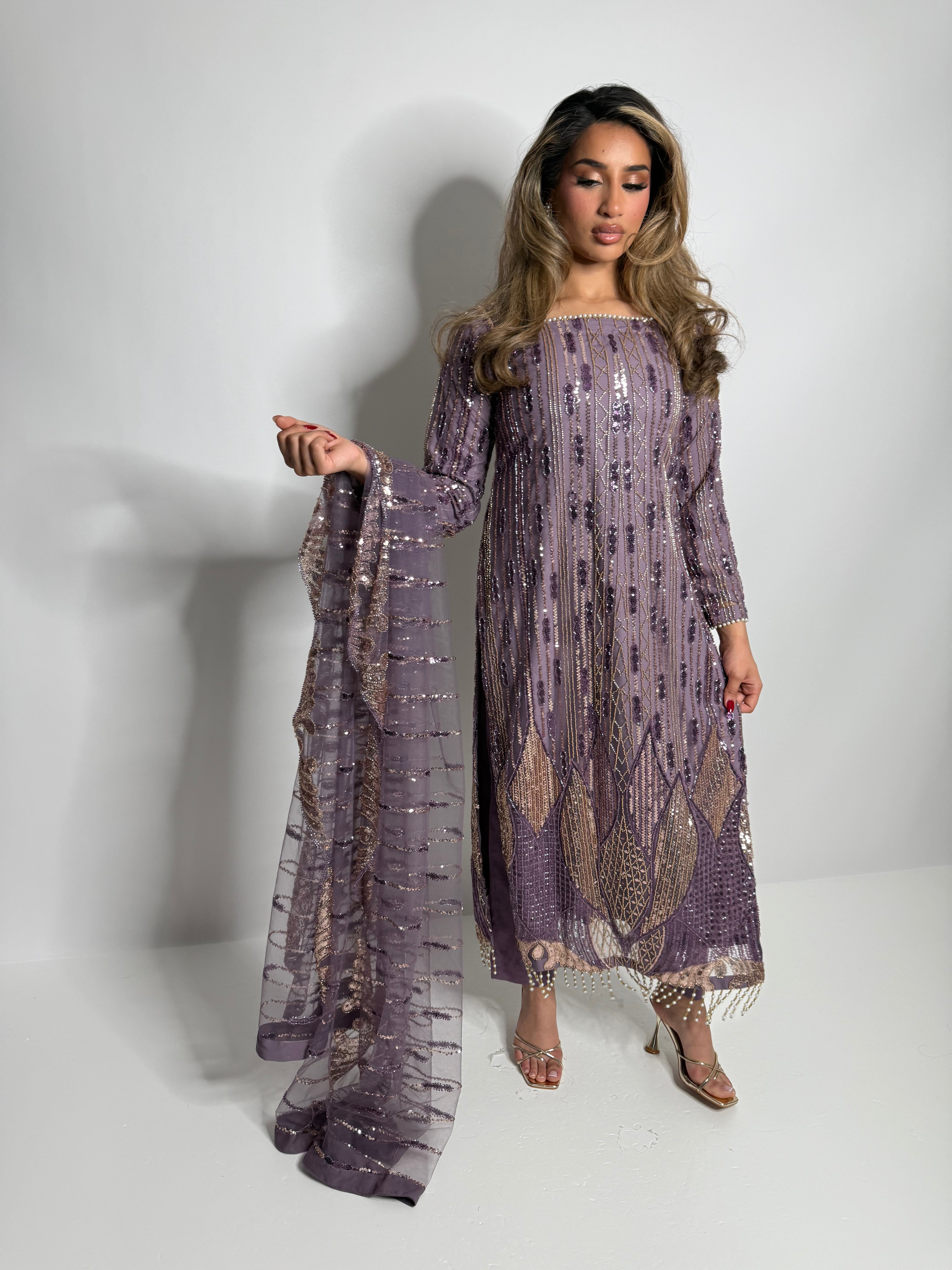 Elvara Amethyst Cutdana Embroidered Pakistani Suit
