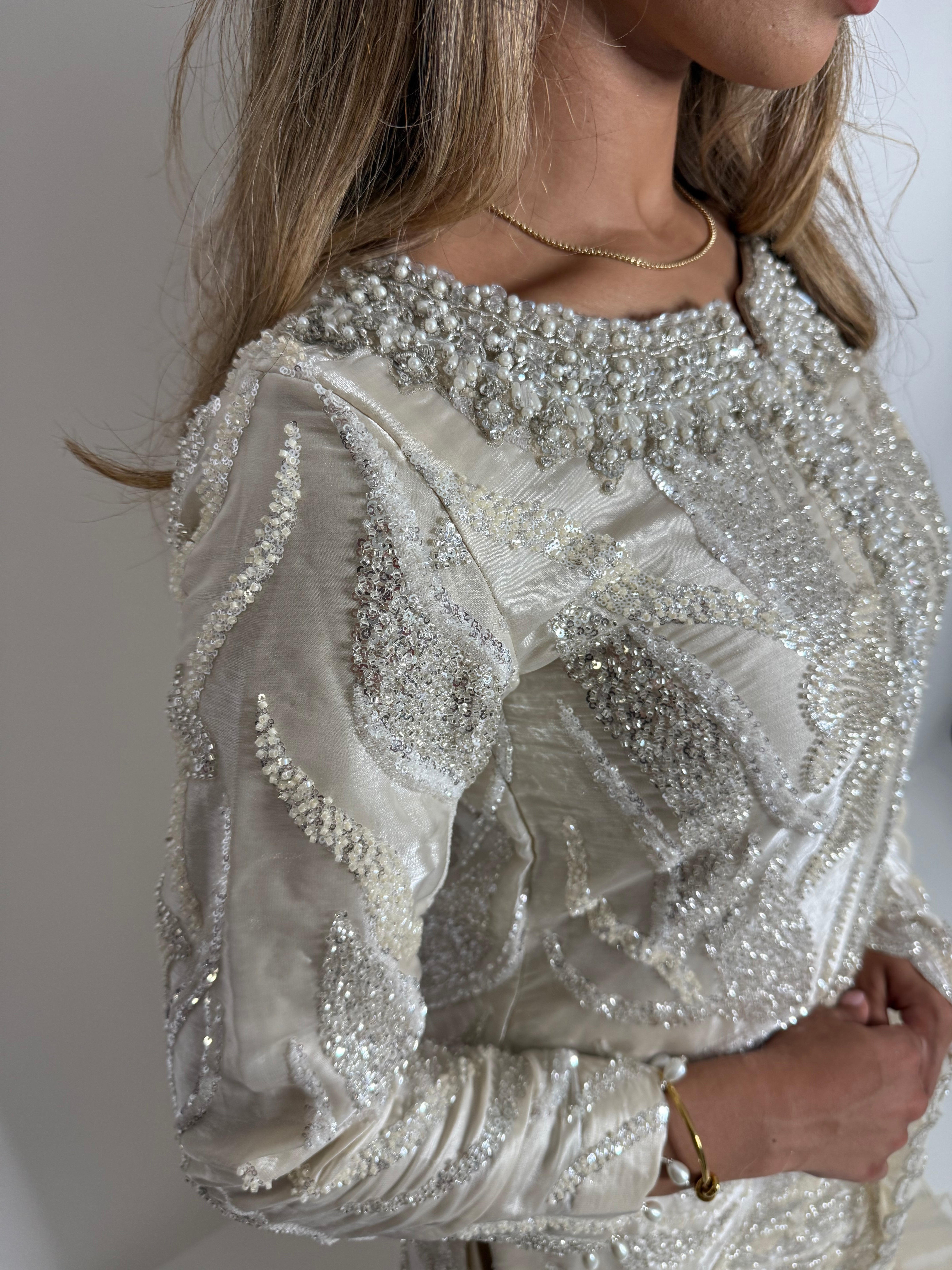Elyra Ivory Embellished Three-Piece