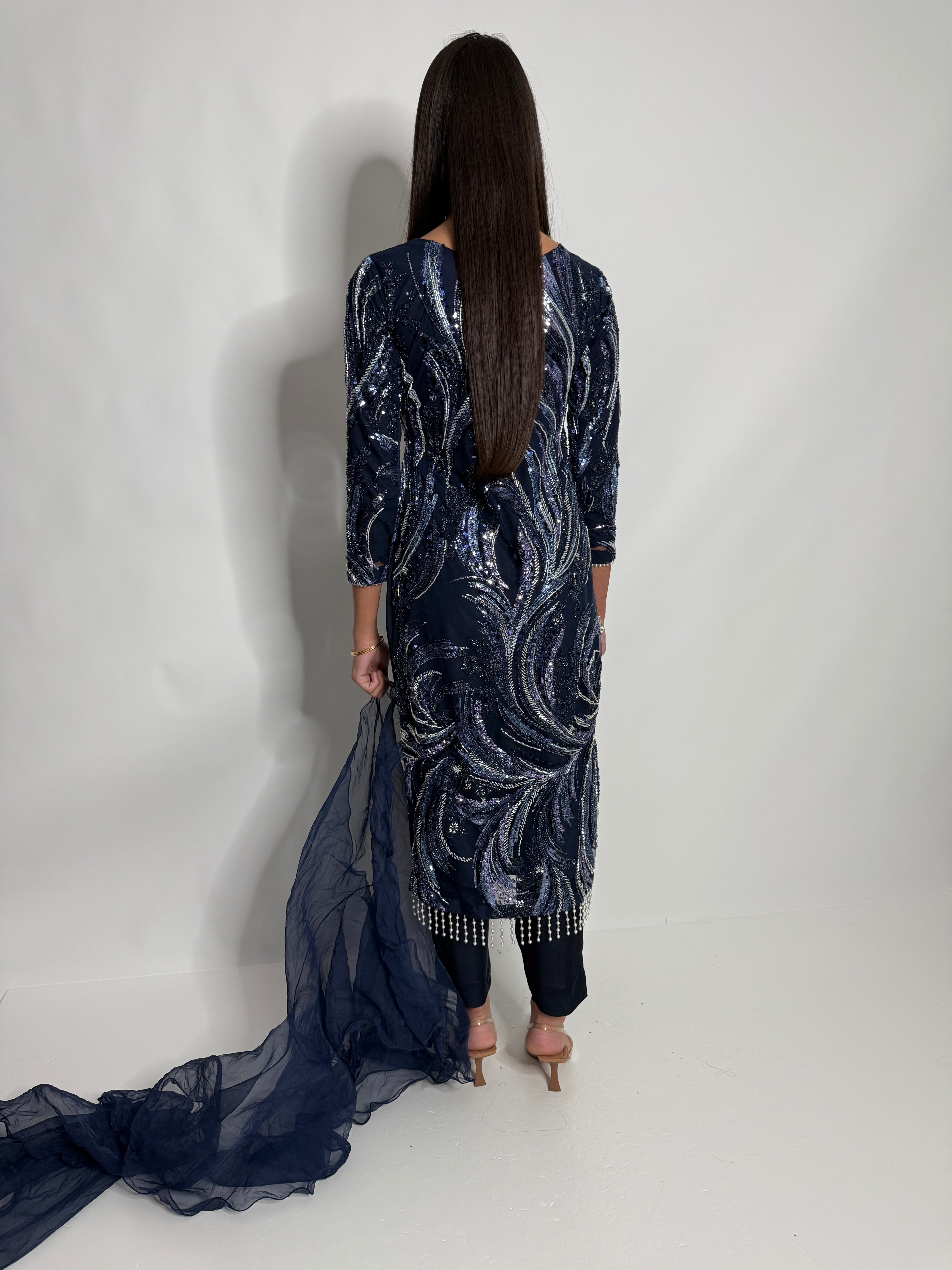 Mayfair Midnight Cutdana Embroidered Pakistani Suit