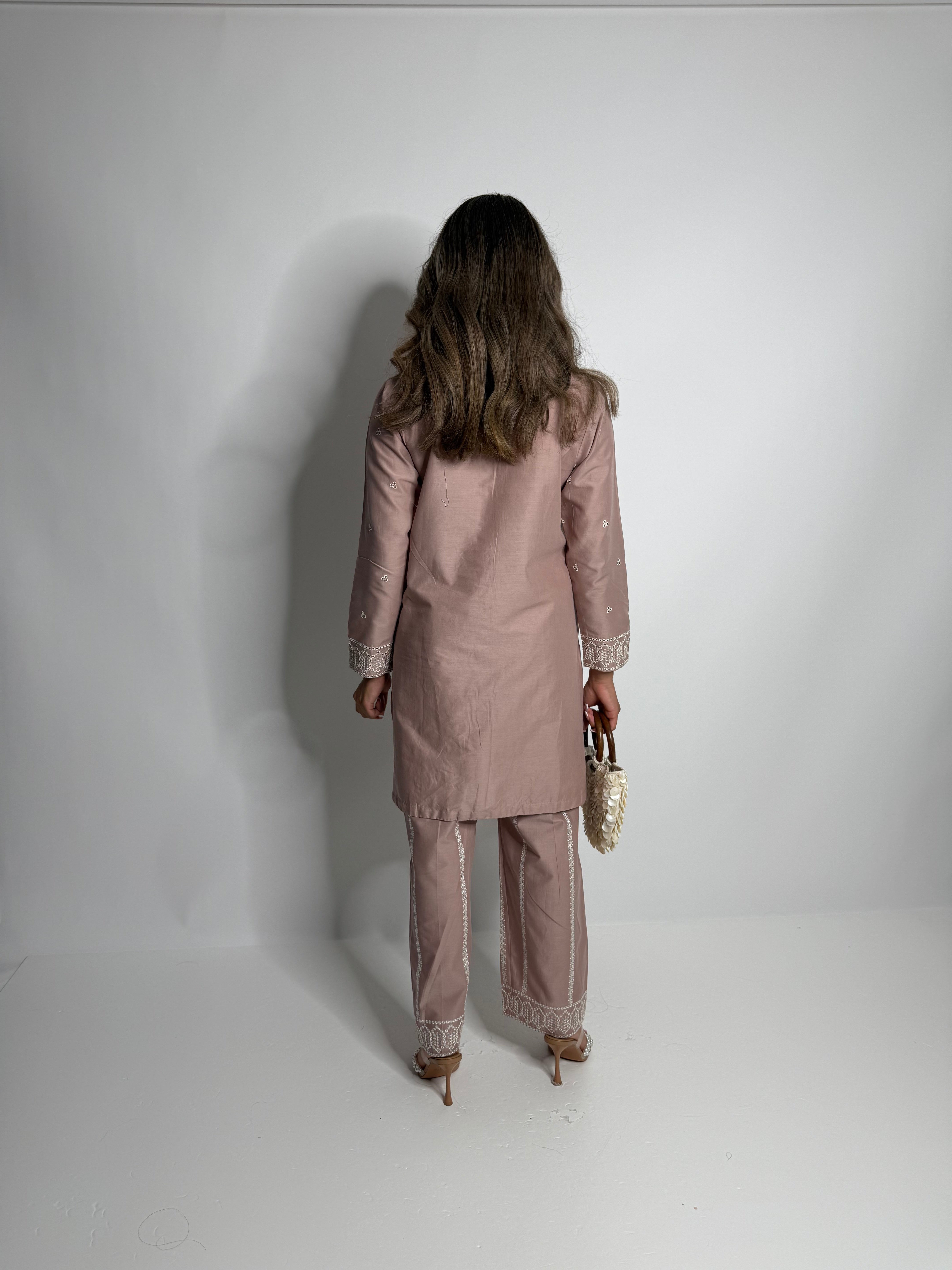 Taupe Cambric Three-Piece by Limelight — Designer Edit