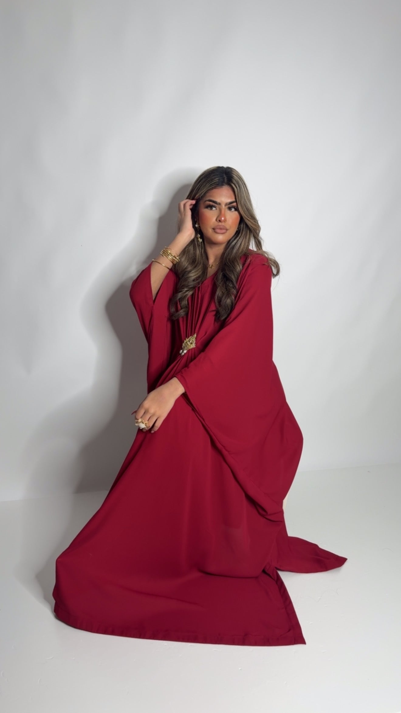 Rouge Brioche Modest Kaftan Set