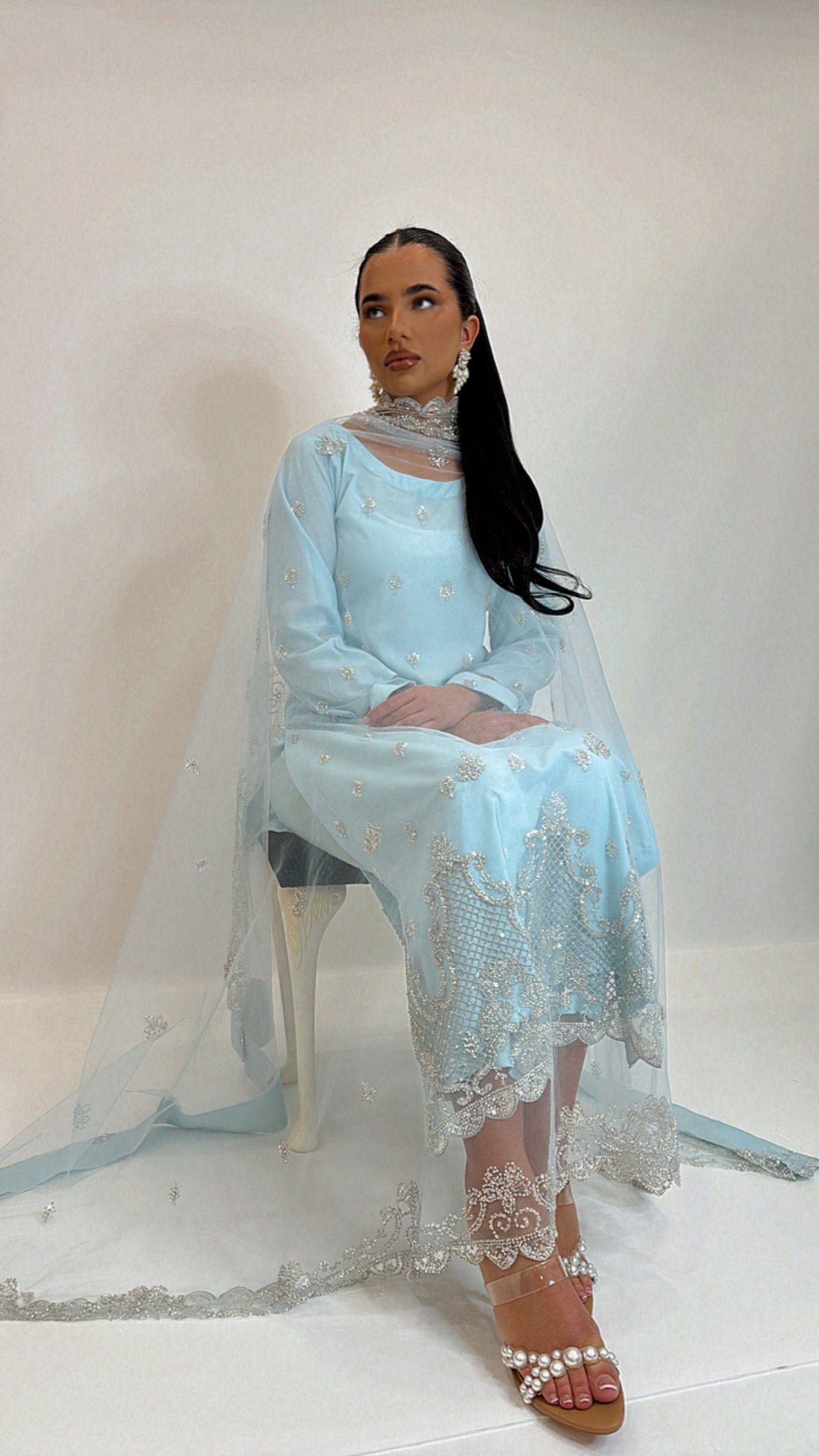 Celestia – Ice Blue Dream Kameez Set