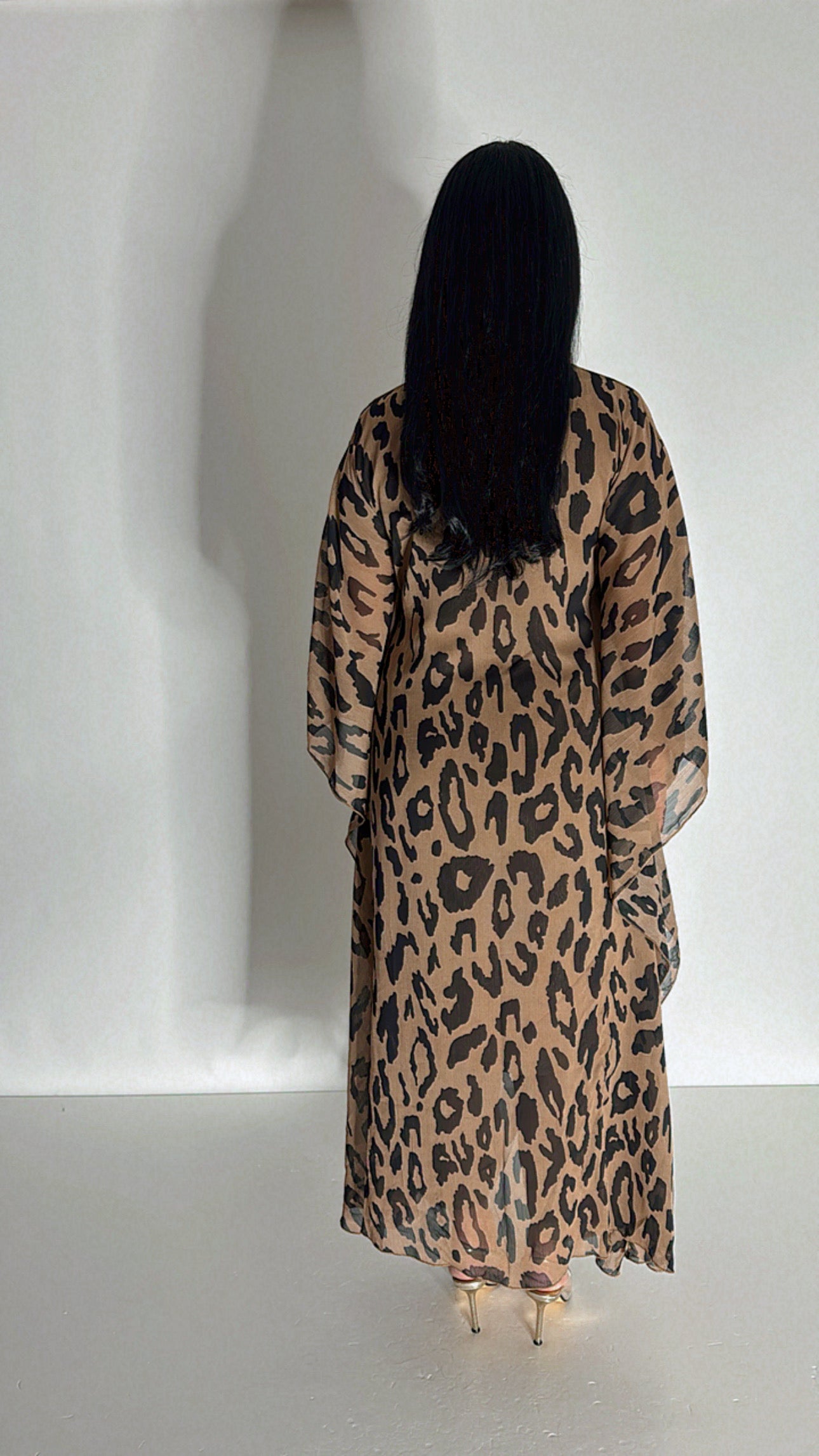 Alanna – Leopard Print Three Piece Kaftan Set
