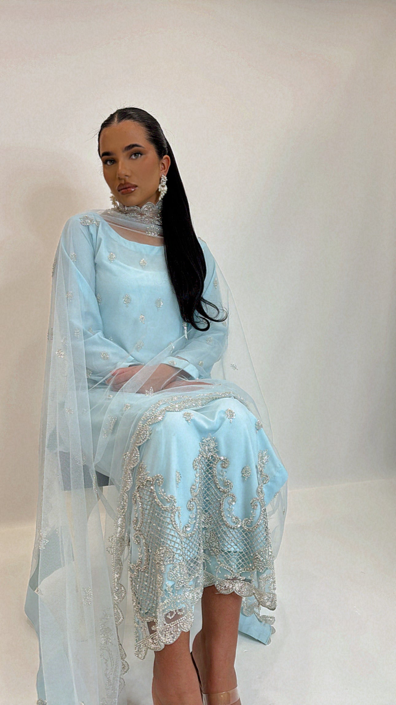 Celestia – Ice Blue Dream Kameez Set