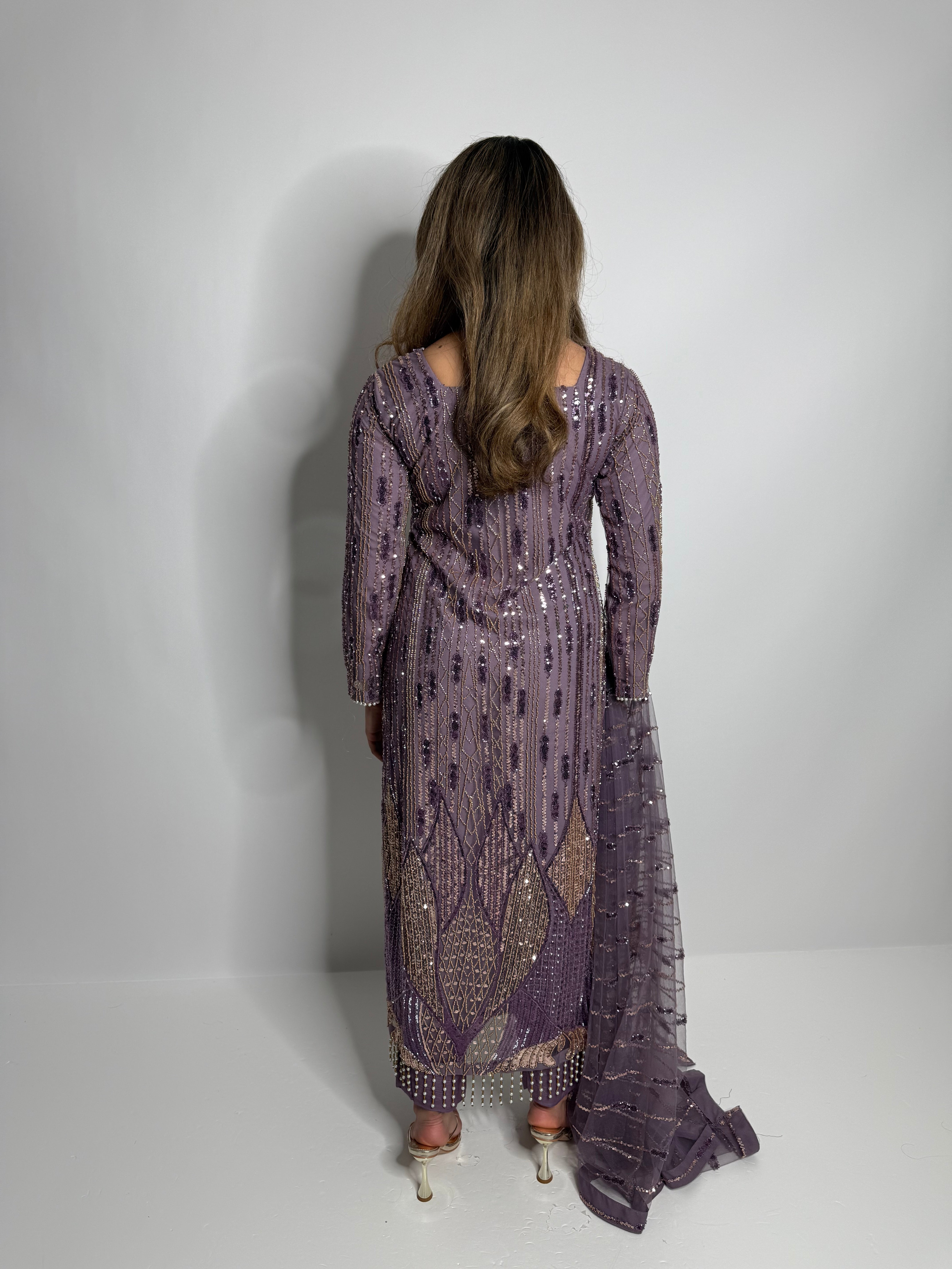 Elvara Amethyst Cutdana Embroidered Pakistani Suit