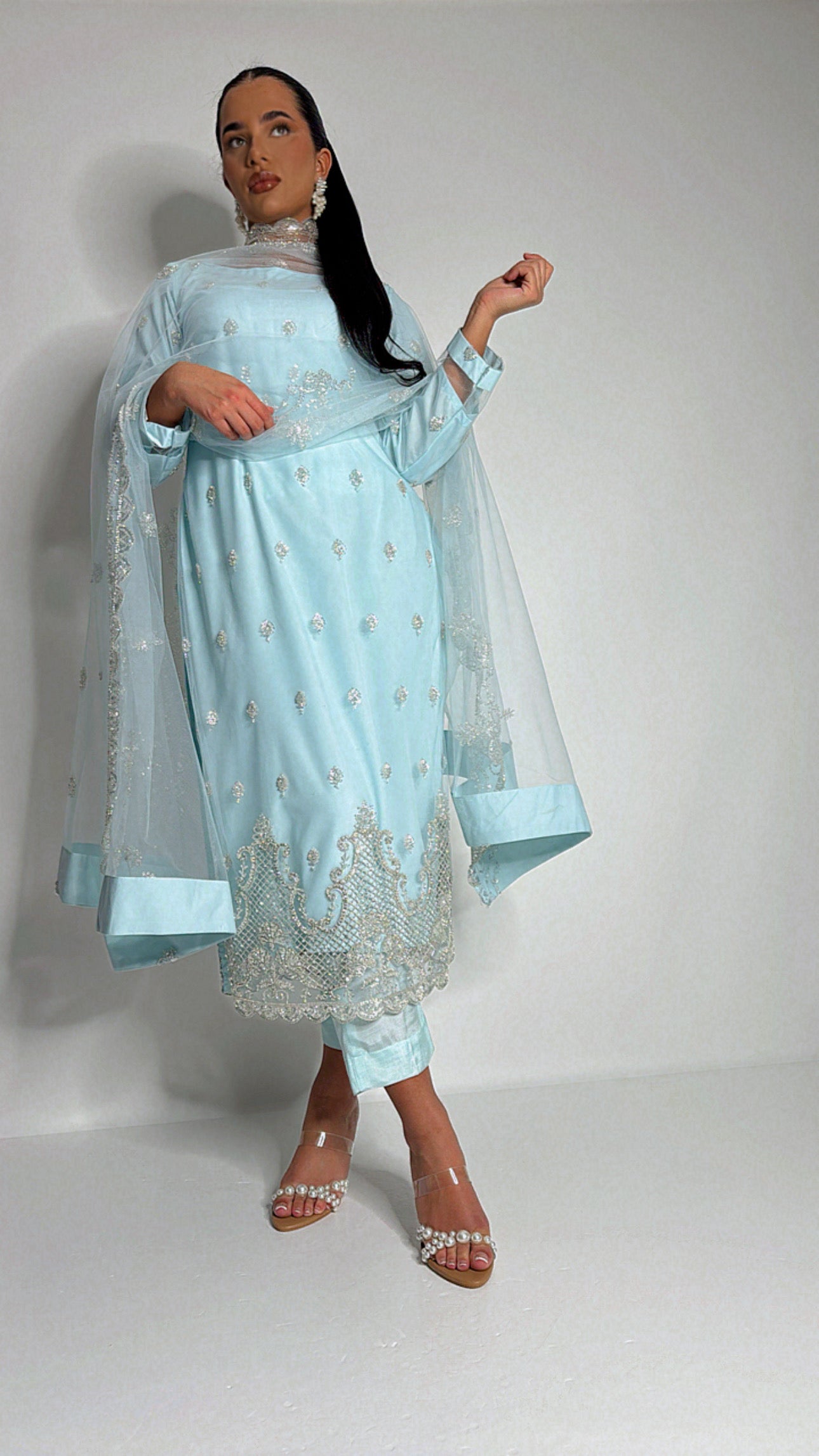 Celestia – Ice Blue Dream Kameez Set