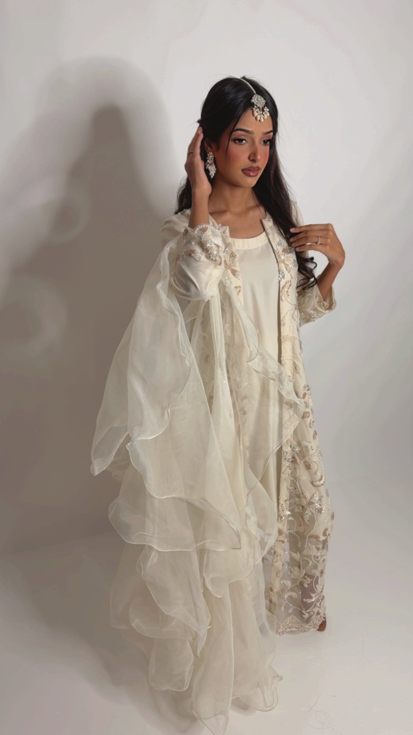 jacket style pakistani outfit