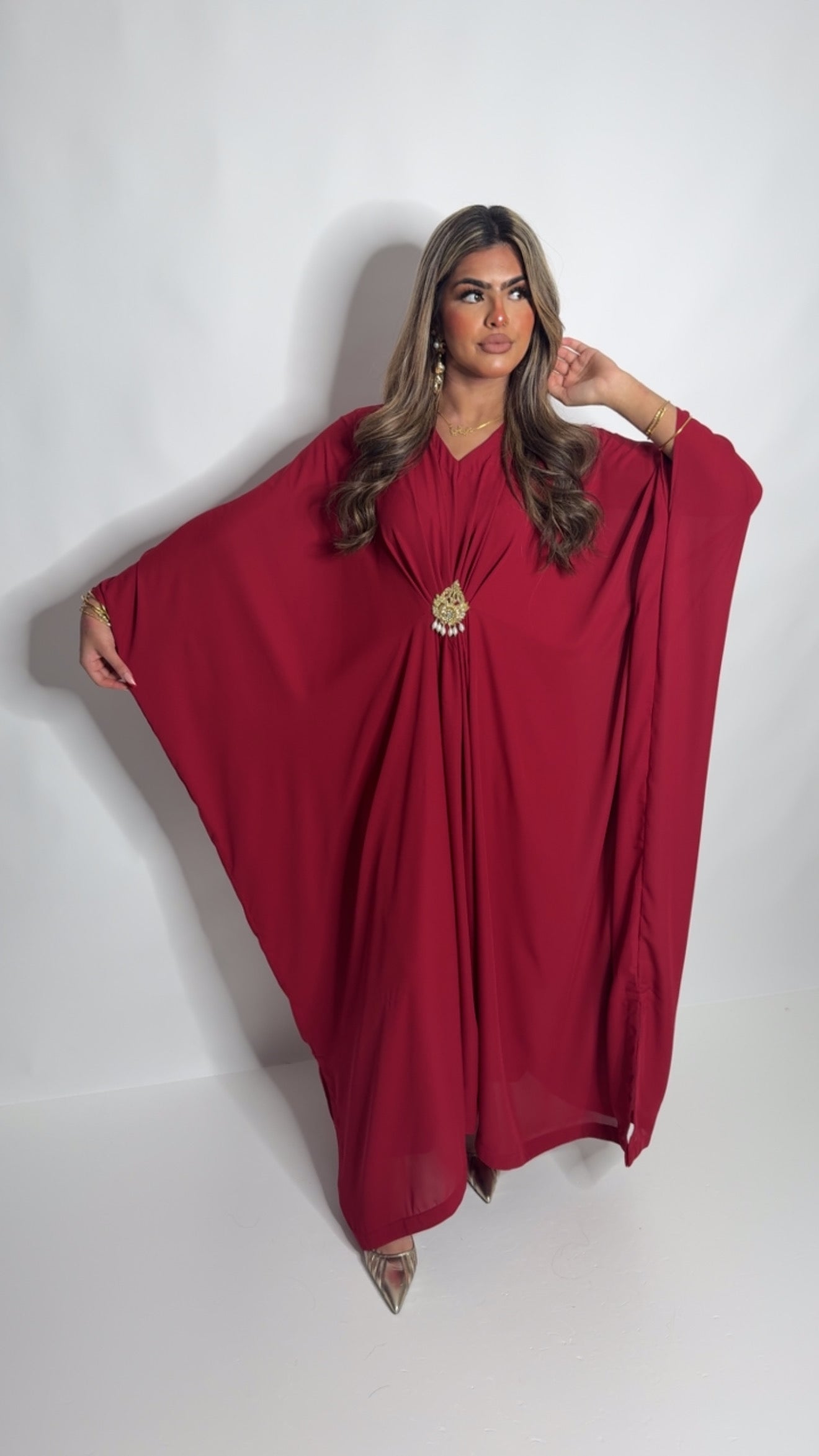Rouge Brioche Modest Kaftan Set
