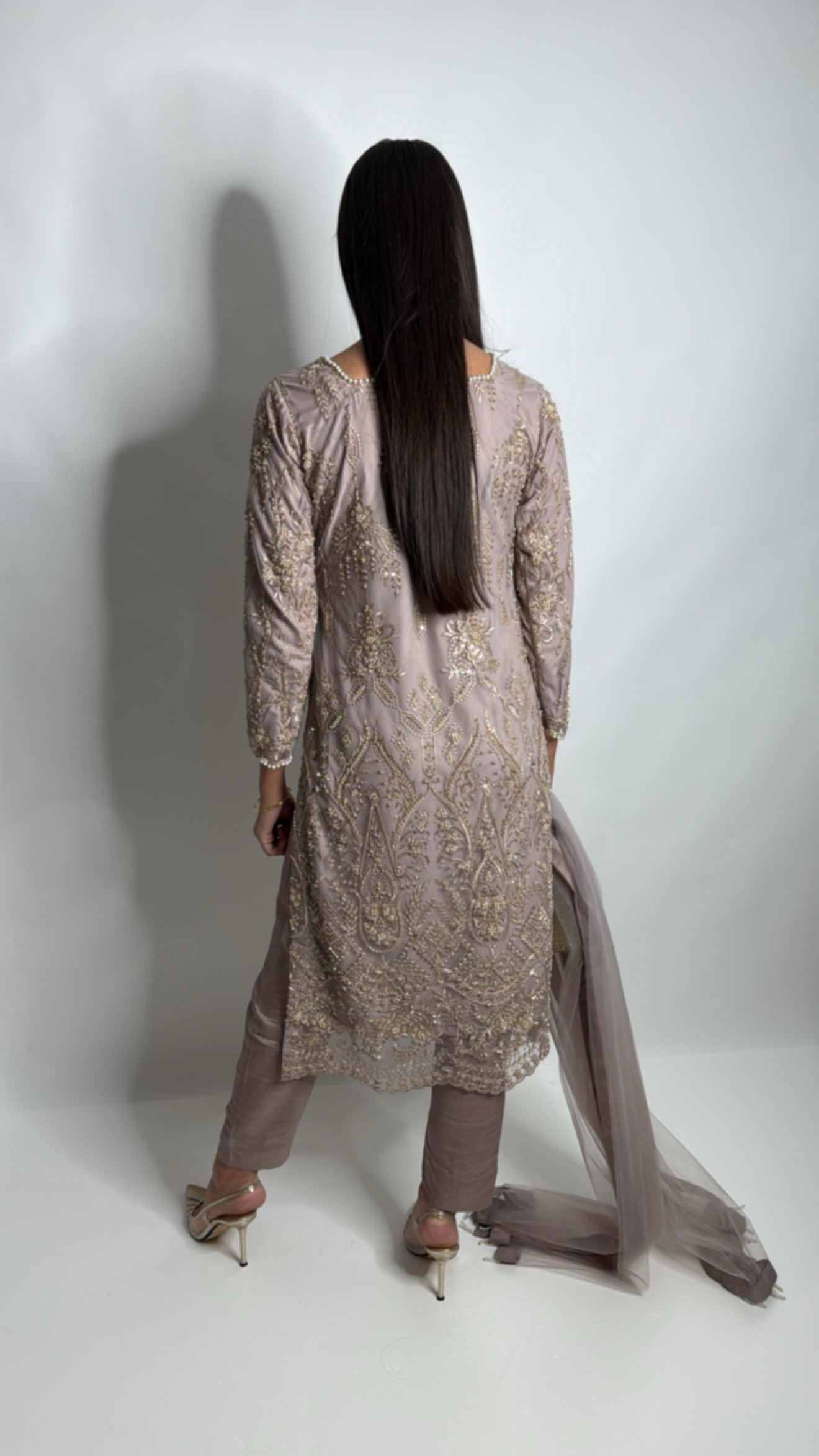 back of Pakistani outfit