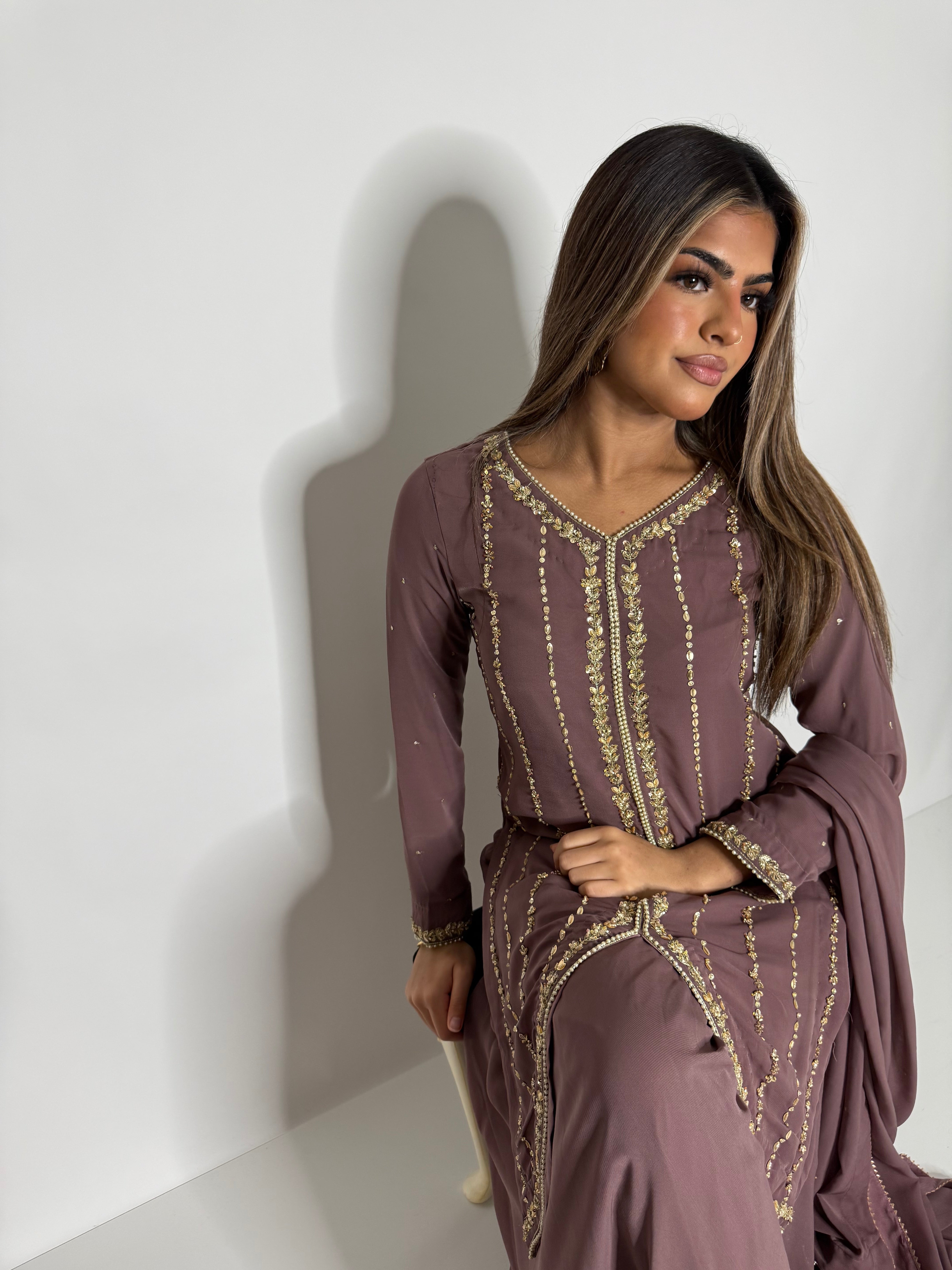 Luxury Pakistani wedding outfit UK georgette sharara