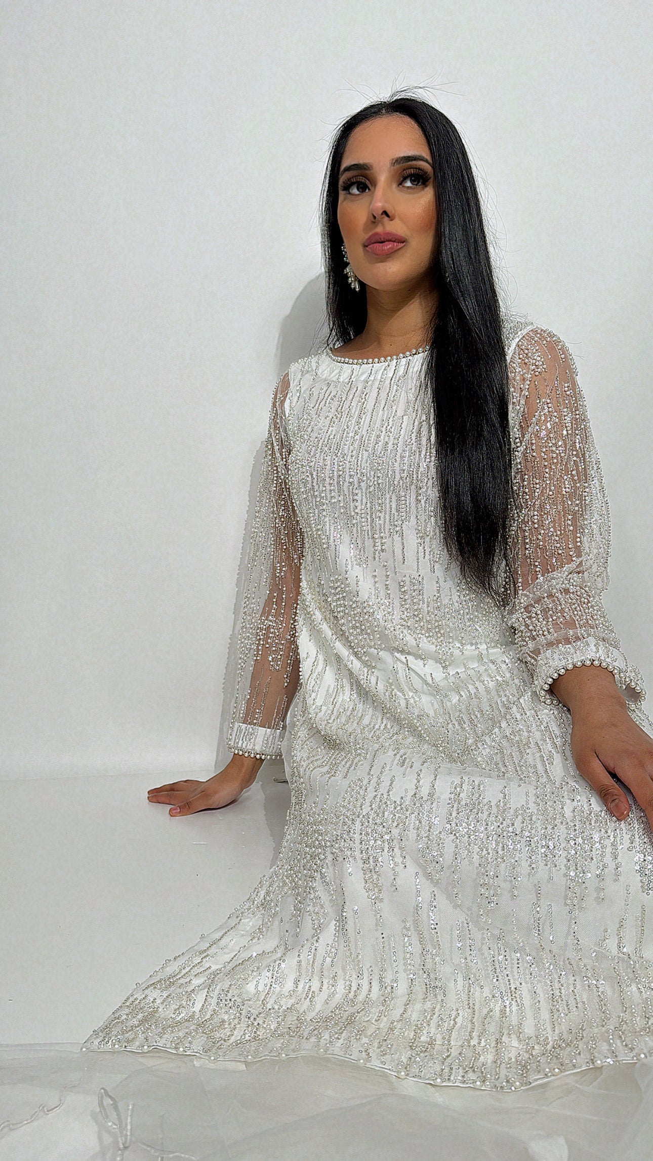Zareen – White & Silver Hand Embellished Three Piece Set