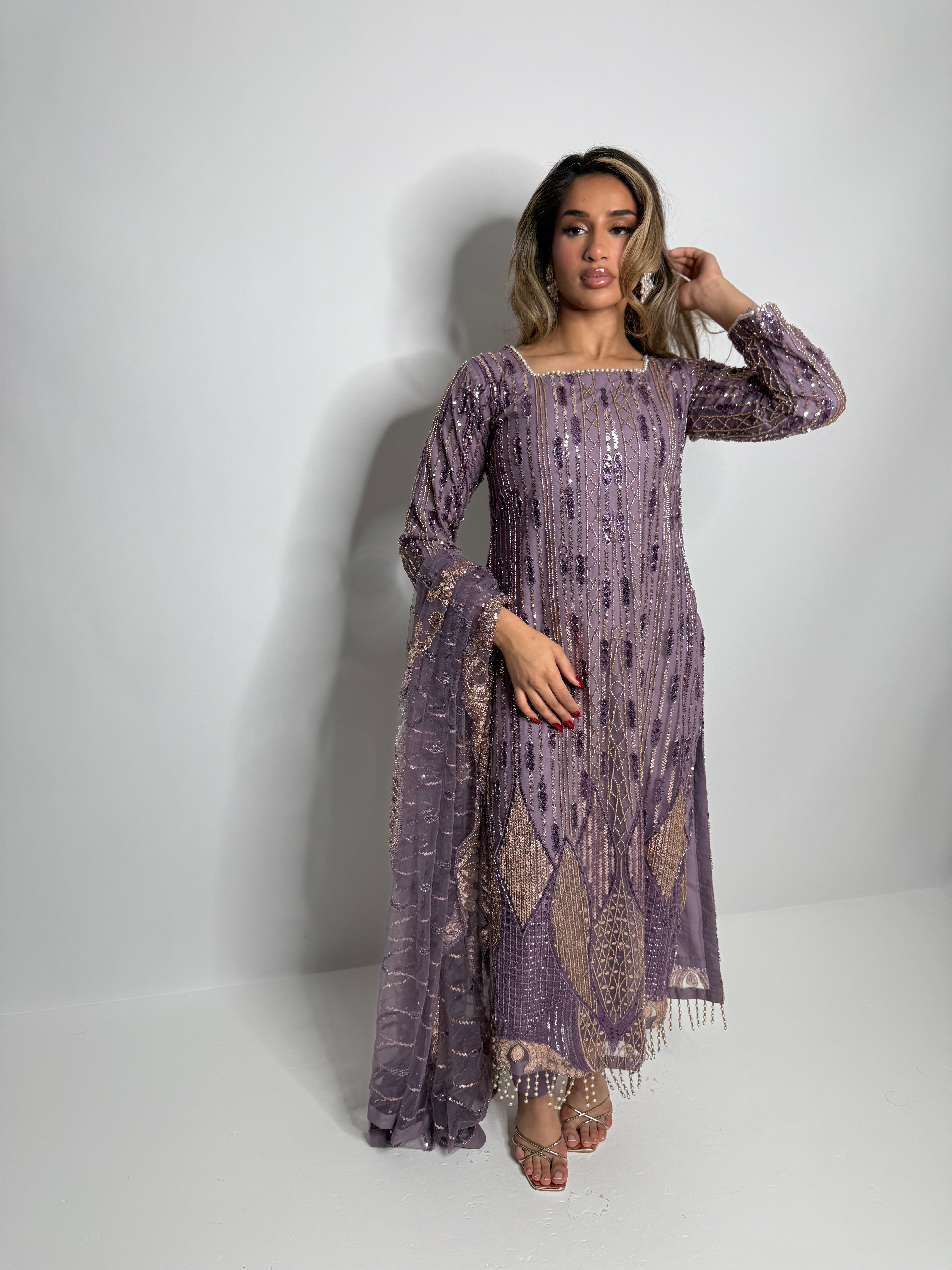 Elvara Amethyst Cutdana Embroidered Pakistani Suit