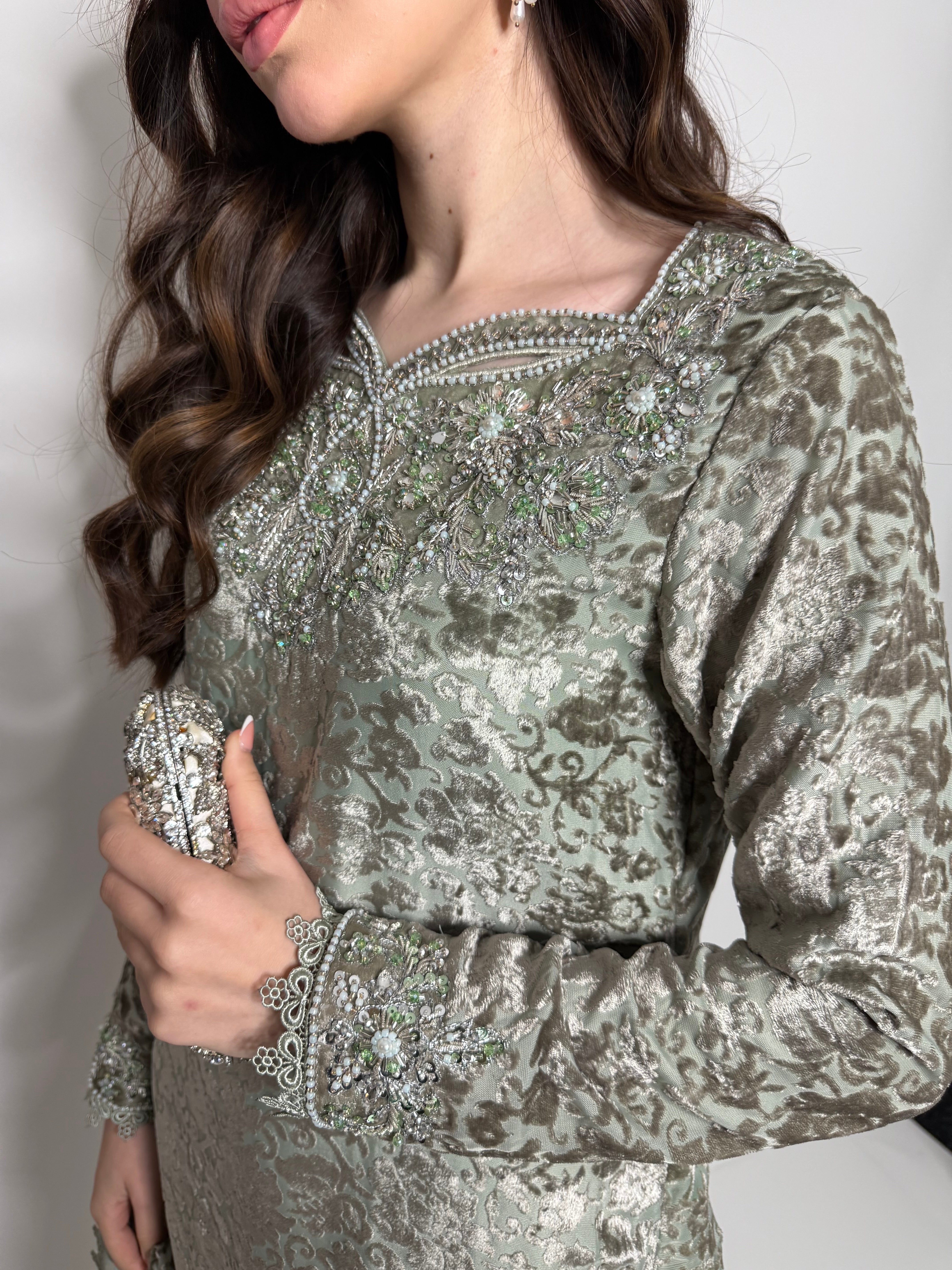 Sage palachi three piece styled for day to evening wear