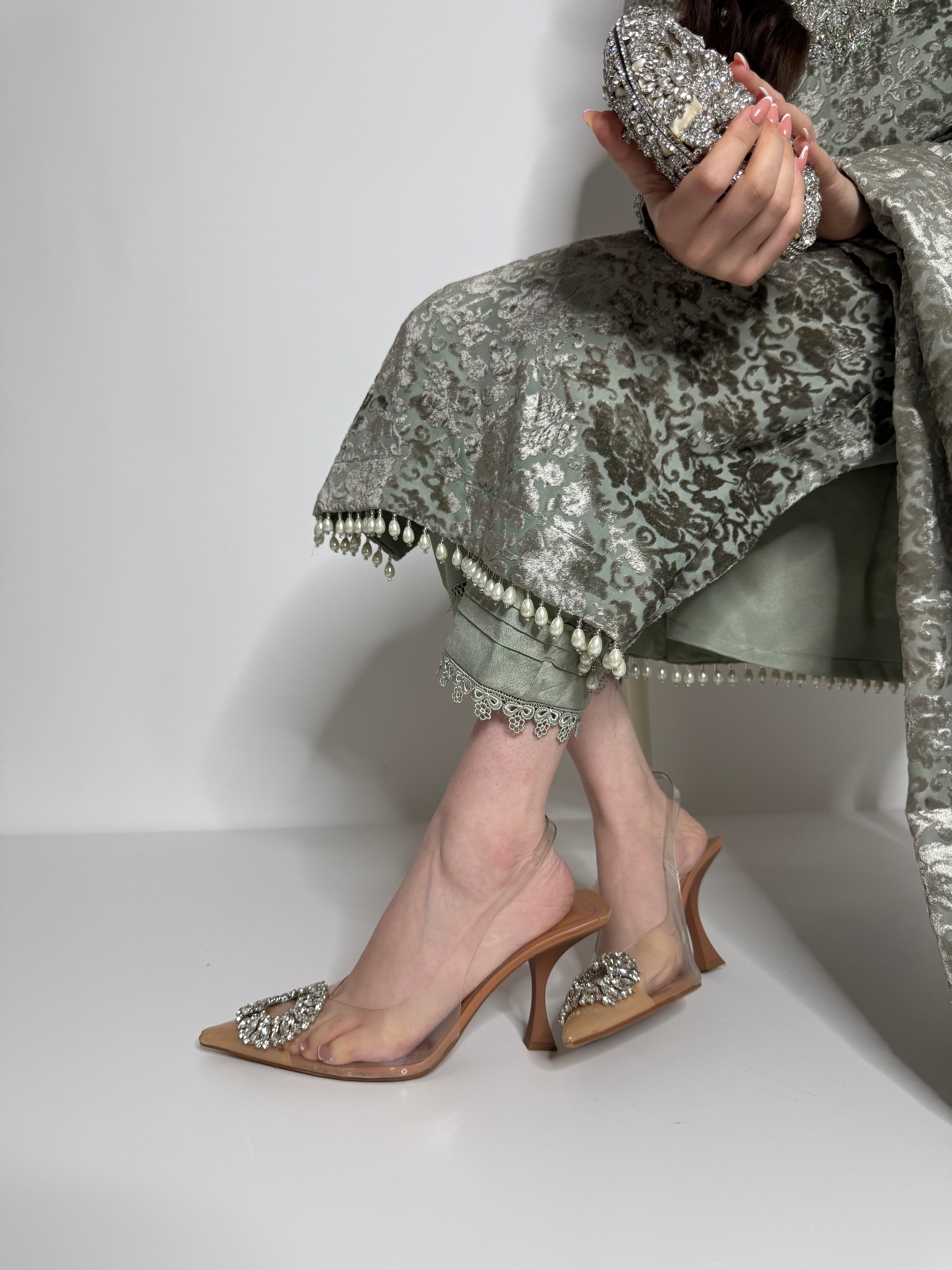 Arden Sage Palachi Pakistani Suit Three-Piece